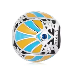 (imagen para) Charm Pandora estilo de hombre con ojos de estrella de colores contrastantes - SCC2201