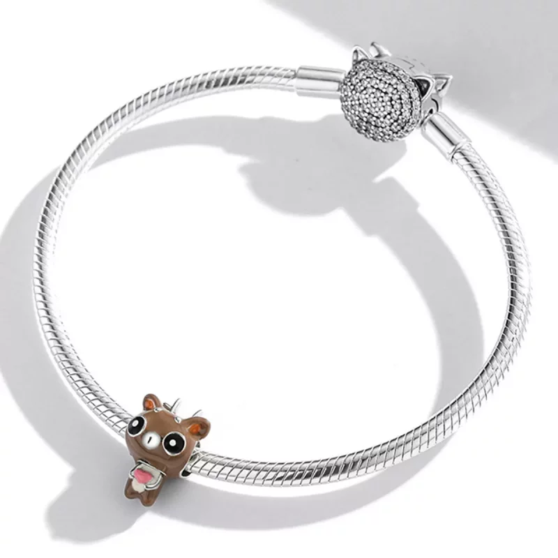 (imagen para) Charm Pandora estilo gracioso ciervo - SCC1934 - Ver 3