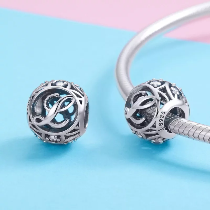 (imagen para) Charm Pandora estilo letra L - SCC738-L - Ver 3