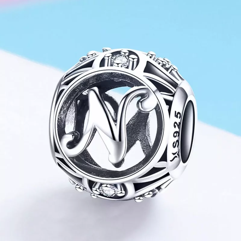 (imagen para) Charm Pandora estilo letra N - SCC738-N - Ver 2