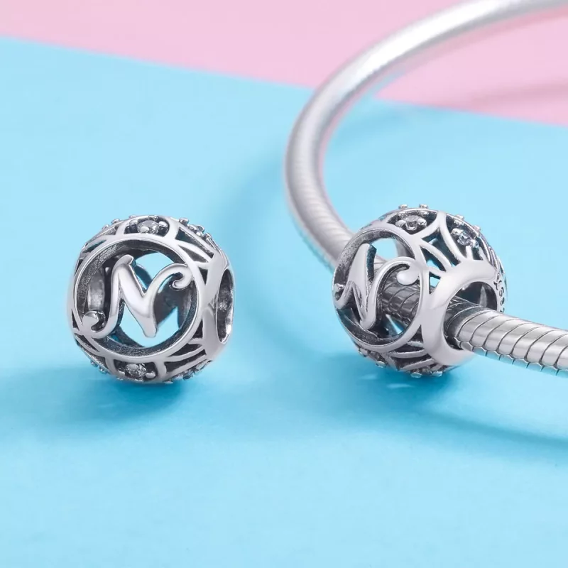 (imagen para) Charm Pandora estilo letra N - SCC738-N - Ver 3