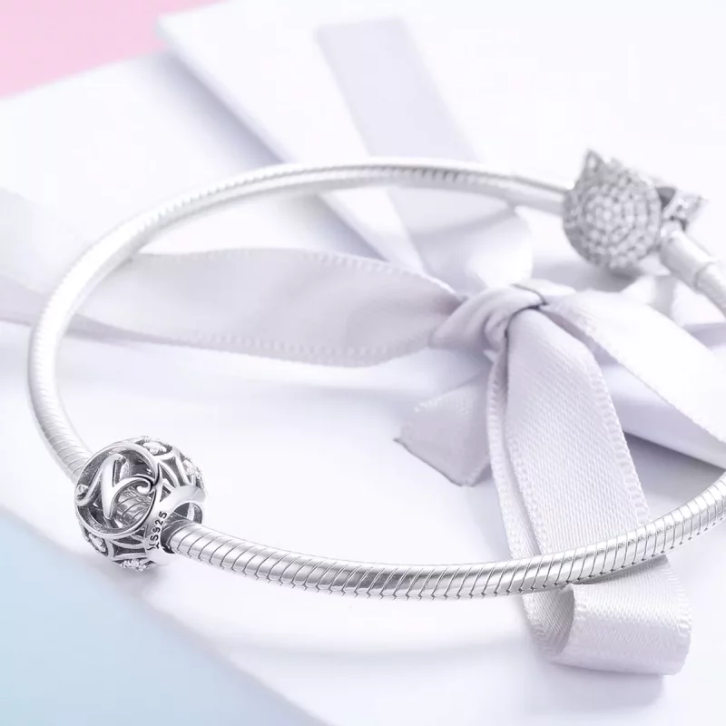 (imagen para) Charm Pandora estilo letra N - SCC738-N - Ver 4