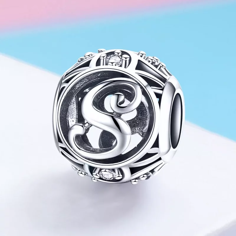 (imagen para) Charm Pandora estilo letra S - SCC738-S - Ver 2