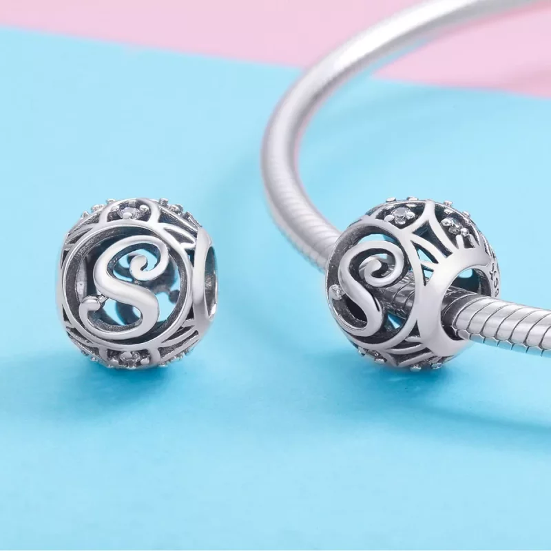 (imagen para) Charm Pandora estilo letra S - SCC738-S - Ver 3
