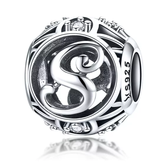 (imagen para) Charm Pandora estilo letra S - SCC738-S