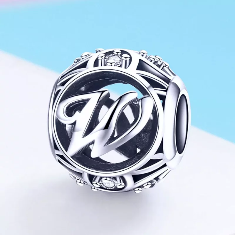 (imagen para) Charm Pandora estilo letra W - SCC738-W - Ver 2