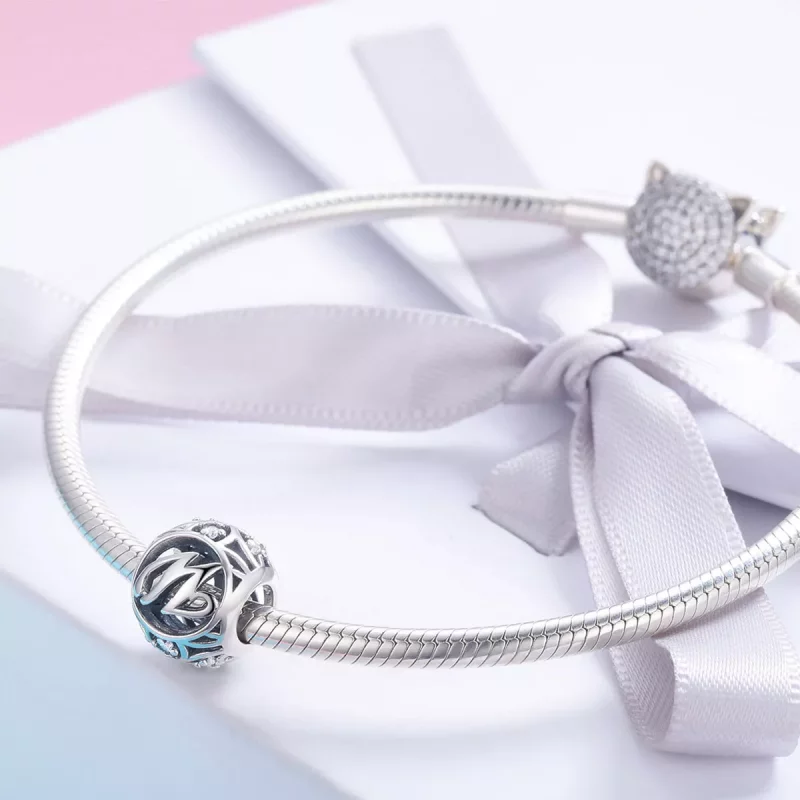 (imagen para) Charm Pandora estilo letra W - SCC738-W - Ver 4