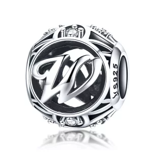 (imagen para) Charm Pandora estilo letra W - SCC738-W