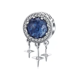 (imagen para) Charm Pandora estilo plata con estrella azul - SCC1432