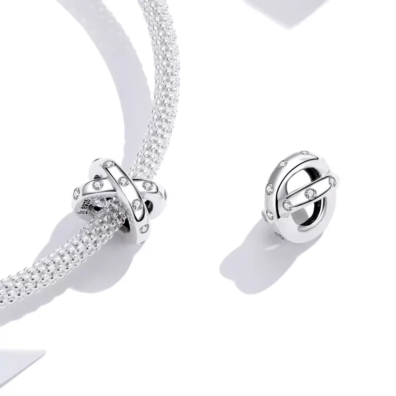 (imagen para) Charm Pandora estilo plata de geometría simple - SCC1515 - Ver 3