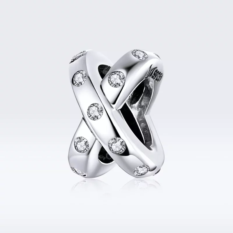 (imagen para) Charm Pandora estilo plata de geometría simple - SCC1515 - Ver 5