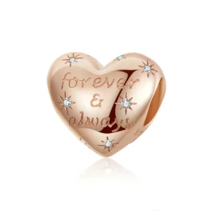 (imagen para) Charm Pandora Forever & Always en estilo oro rosa - SCC1223