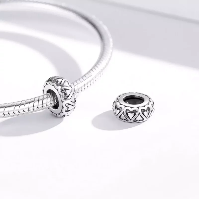 (imagen para) Charm separador de encaje estilo Pandora con amor - SCC1949 - Ver 3