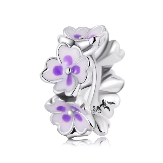(imagen para) Charm separador estilo Pandora con flores - SCC2212
