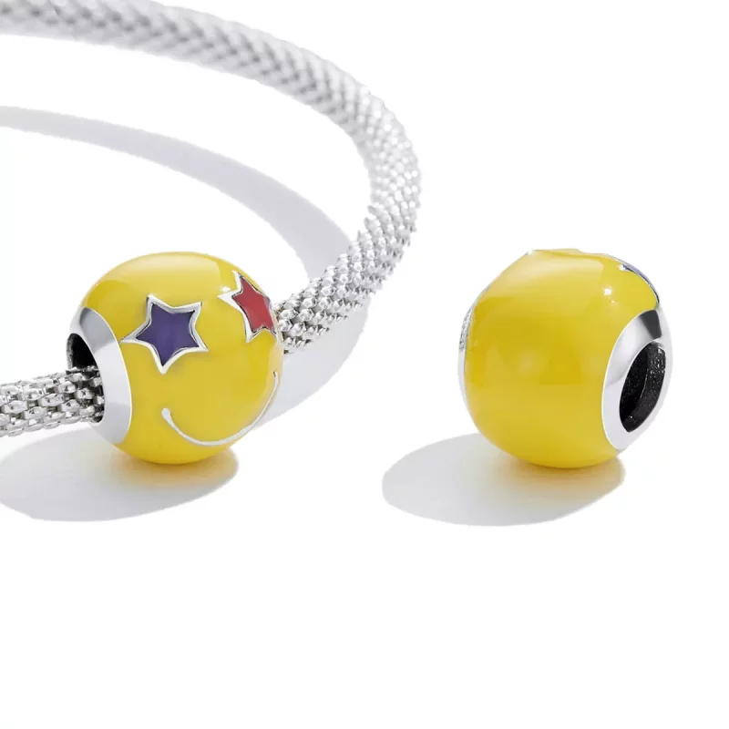 (imagen para) Charm Smiley Ojo de Estrella Estilo Pandora - SCC2190 - Ver 3