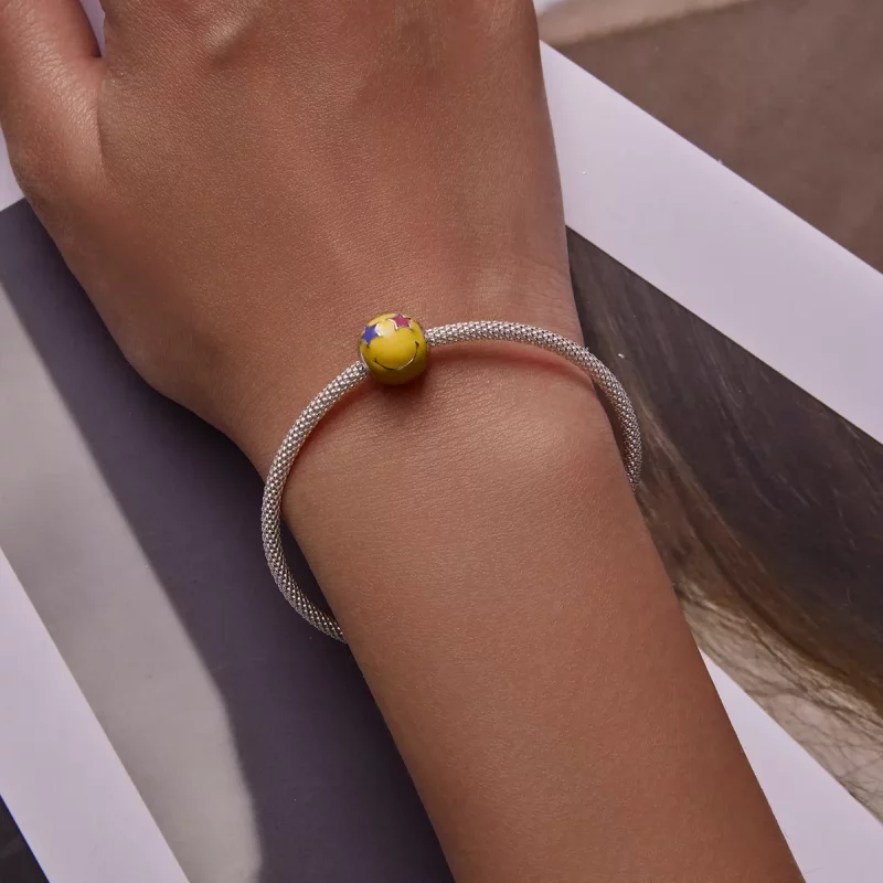 (imagen para) Charm Smiley Ojo de Estrella Estilo Pandora - SCC2190 - Ver 5