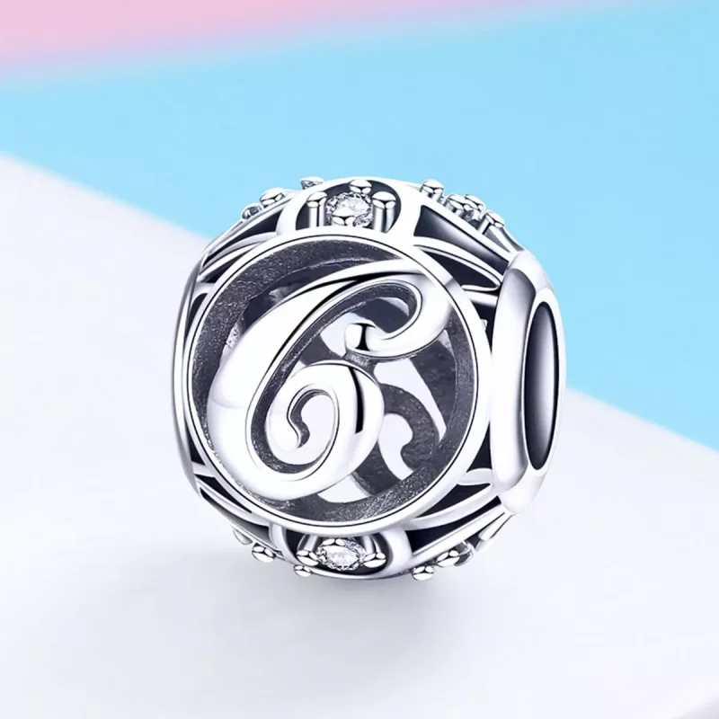 (imagen para) Charm tipo letra C estilo Pandora - SCC738-C - Ver 2