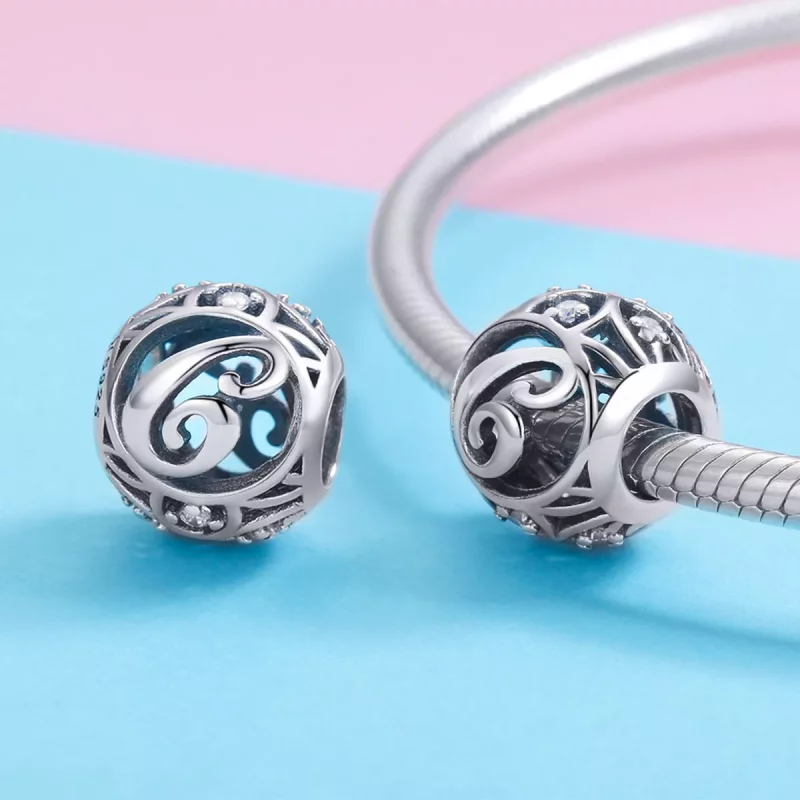 (imagen para) Charm tipo letra C estilo Pandora - SCC738-C - Ver 3