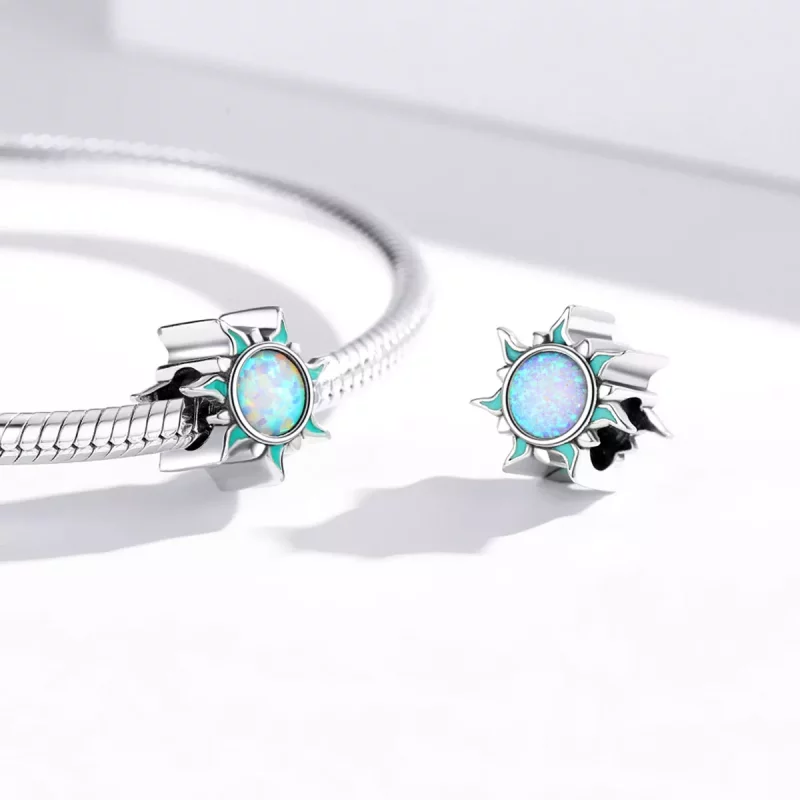 (imagen para) Charm tipo Pandora con Opal y Solcito - BSC509 - Ver 3