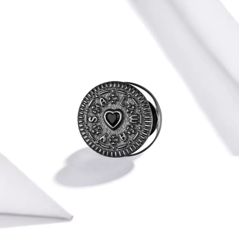 (imagen para) Charm tipo Pandora en plata con diseño de galleta sándwich - BSC352 - Ver 2