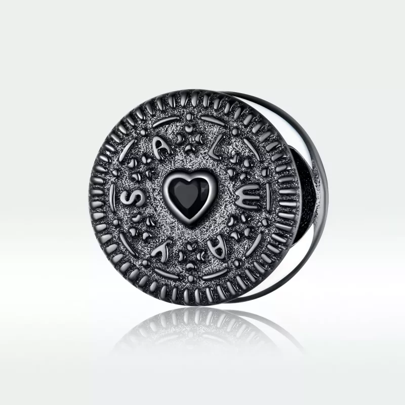 (imagen para) Charm tipo Pandora en plata con diseño de galleta sándwich - BSC352 - Ver 5