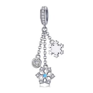 (imagen para) Colgante de Copo de Nieve de Plata al Estilo Pandora - SCC1020