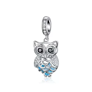 (imagen para) Dije de búho perpetuo de plata estilo Pandora - SCC1124
