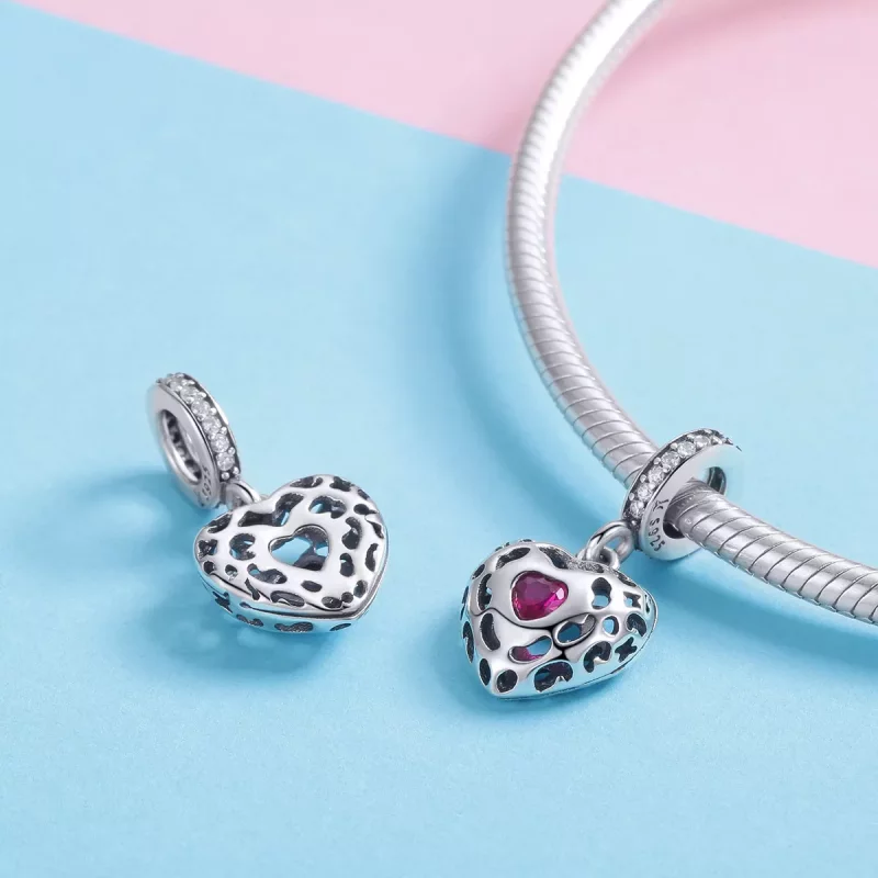 (imagen para) Dije de plata estilo Pandora con colgante de felicidad - SCC1007 - Ver 2
