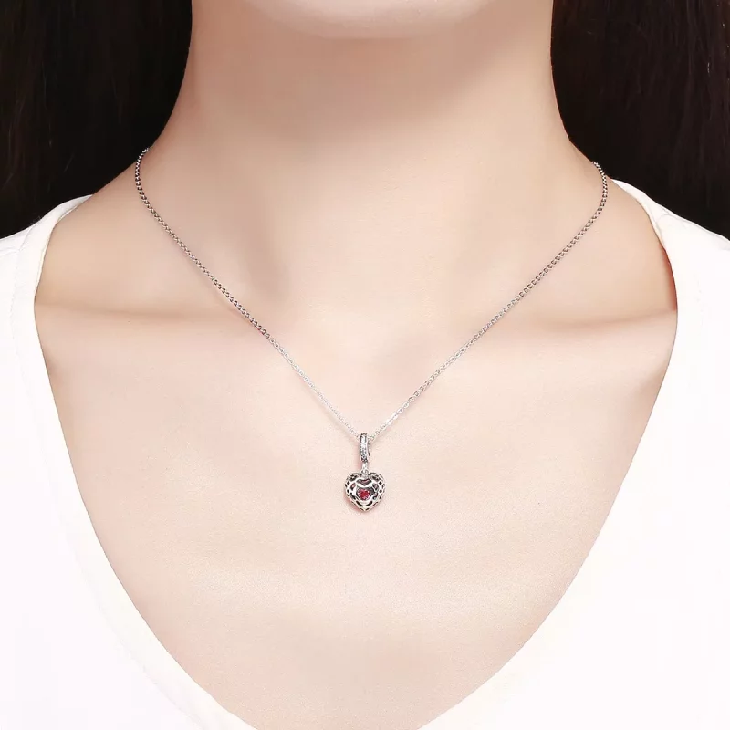 (imagen para) Dije de plata estilo Pandora con colgante de felicidad - SCC1007 - Ver 5