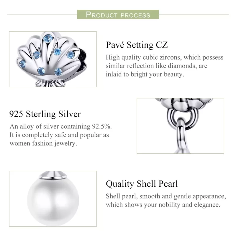(imagen para) Encanto colgante de plata estilo Pandora para conservar la felicidad - SCC1155 - Ver 4