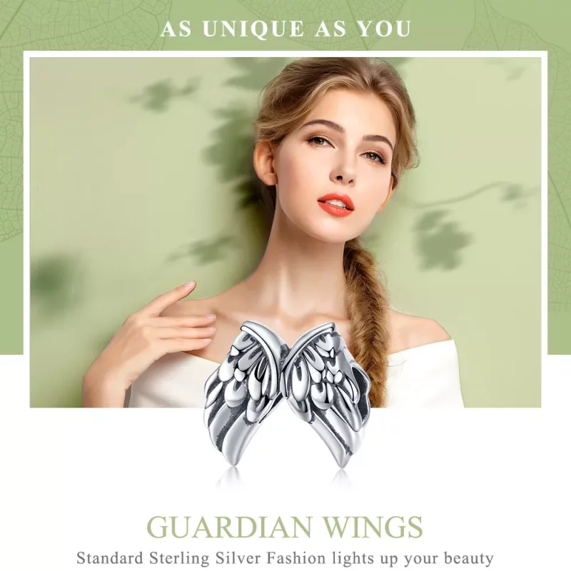 (imagen para) Encanto de alas guardianas de plata con estilo Pandora - SCC1091 - Ver 2