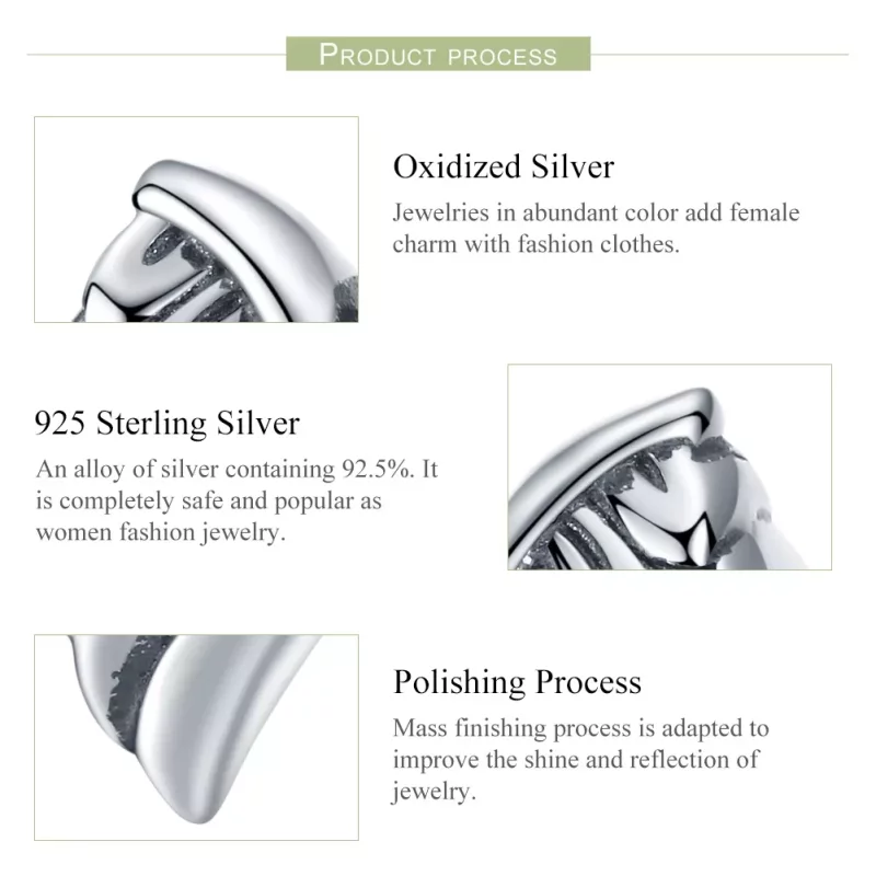(imagen para) Encanto de alas guardianas de plata con estilo Pandora - SCC1091 - Ver 4