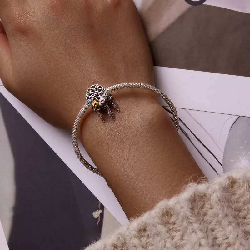 (imagen para) Encanto de Atrapasueños con Corona de Estilo Pandora - BSC589 - Ver 5