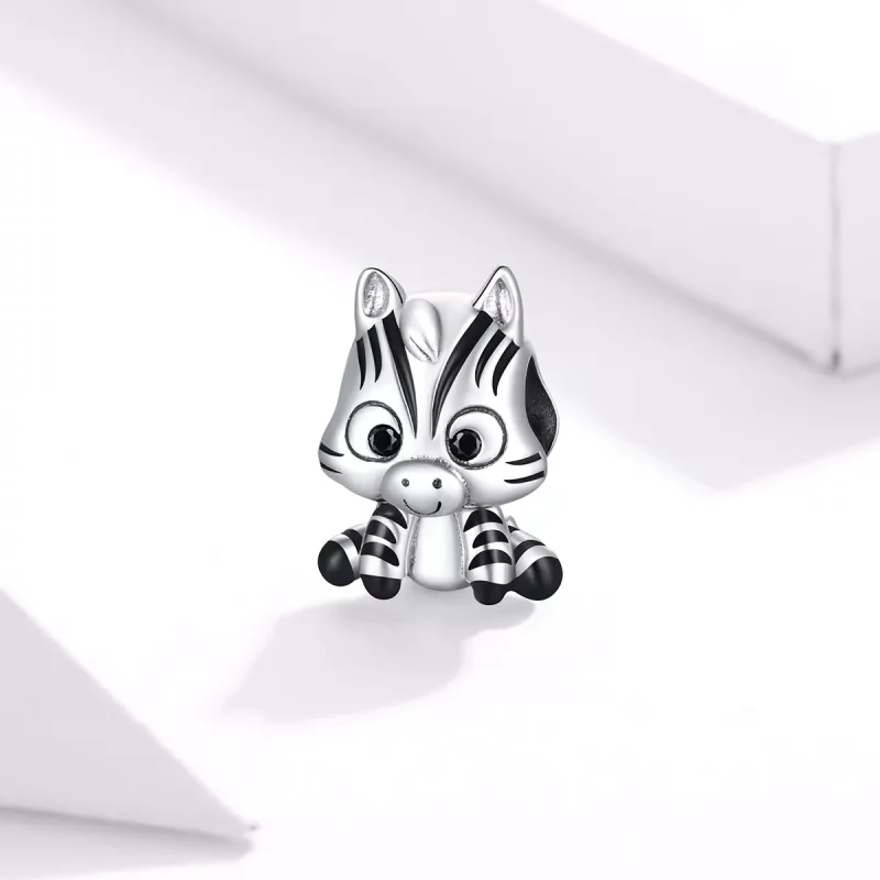 (imagen para) Encanto de Cebra de Estilo Pandora en Plata - BSC387 - Ver 2