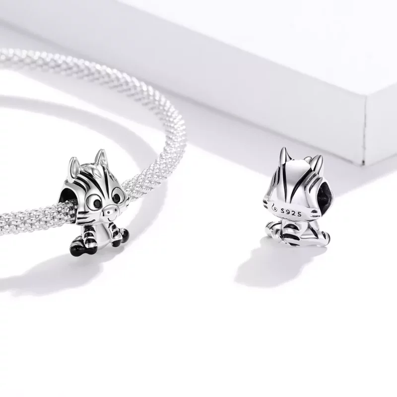 (imagen para) Encanto de Cebra de Estilo Pandora en Plata - BSC387 - Ver 4