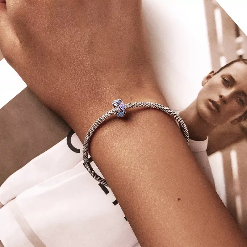 (imagen para) Encanto de estilo Pandora con mariposa y flor de amor - SCC2063 - Ver 5