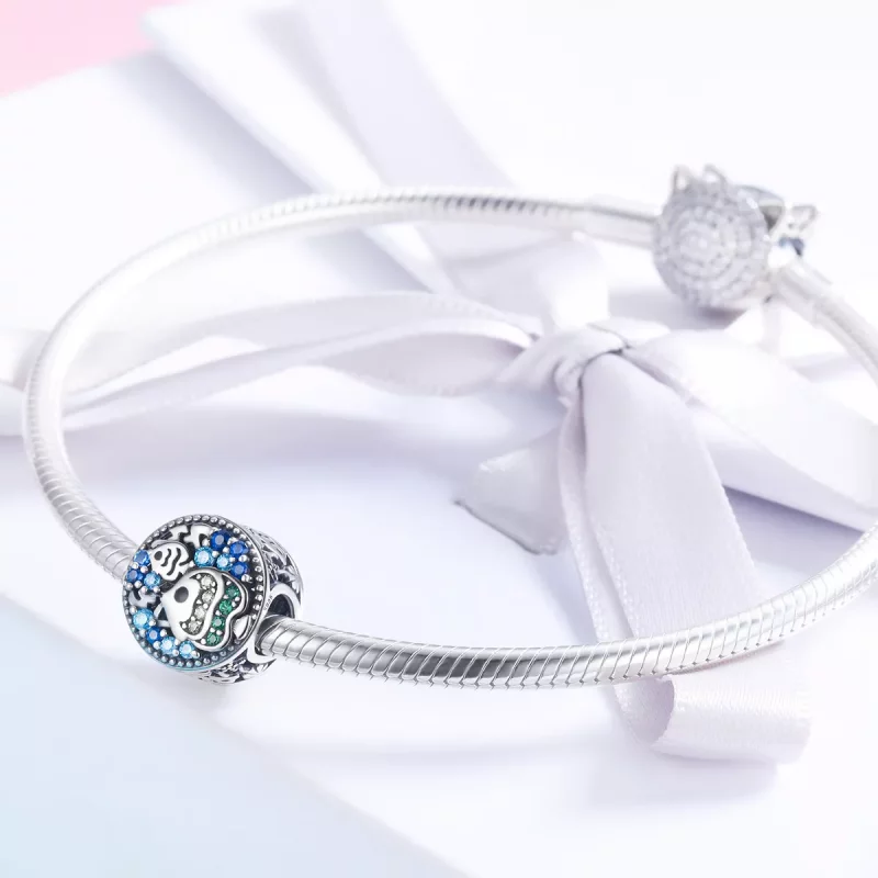 (imagen para) Encanto de estilo Pandora en plata con coloridos peces del mundo submarino - SCC - Ver 5