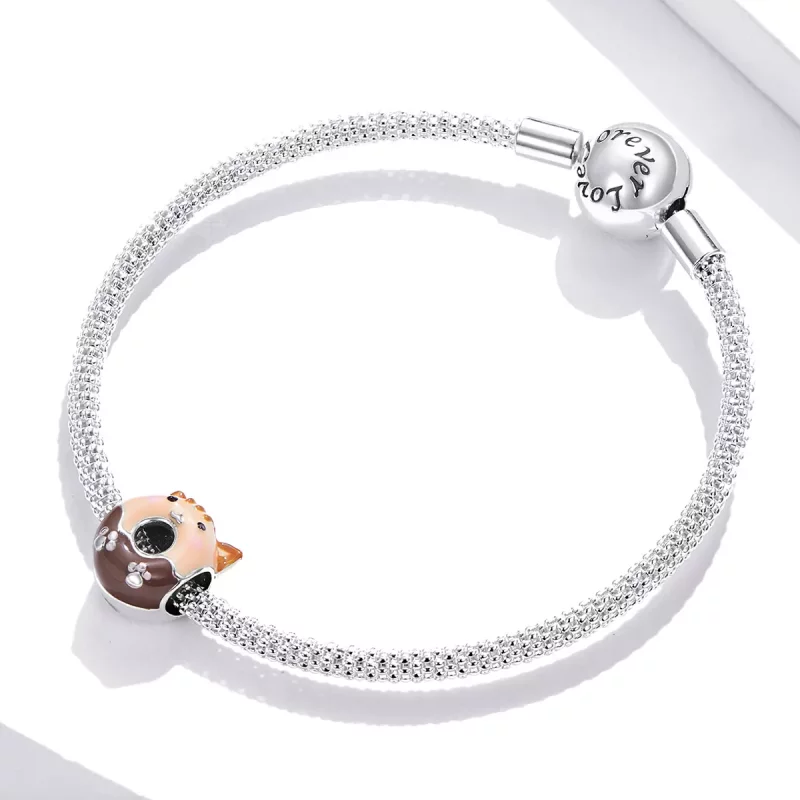 (imagen para) Encanto de estilo Pandora Kitty Donuts - SCC1877 - Ver 3