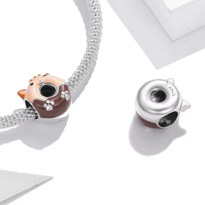 (imagen para) Encanto de estilo Pandora Kitty Donuts - SCC1877 - Ver 4