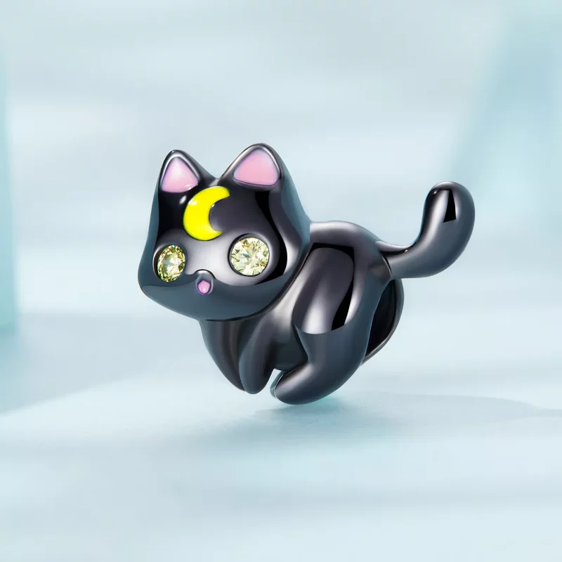 (imagen para) Encanto de gato lunar estilo Pandora - SCC2386 - Ver 2