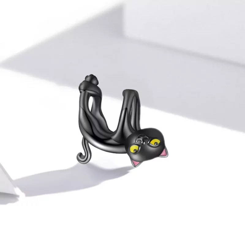 (imagen para) Encanto de gato negro lindo estilo Pandora - BSC520 - Ver 2