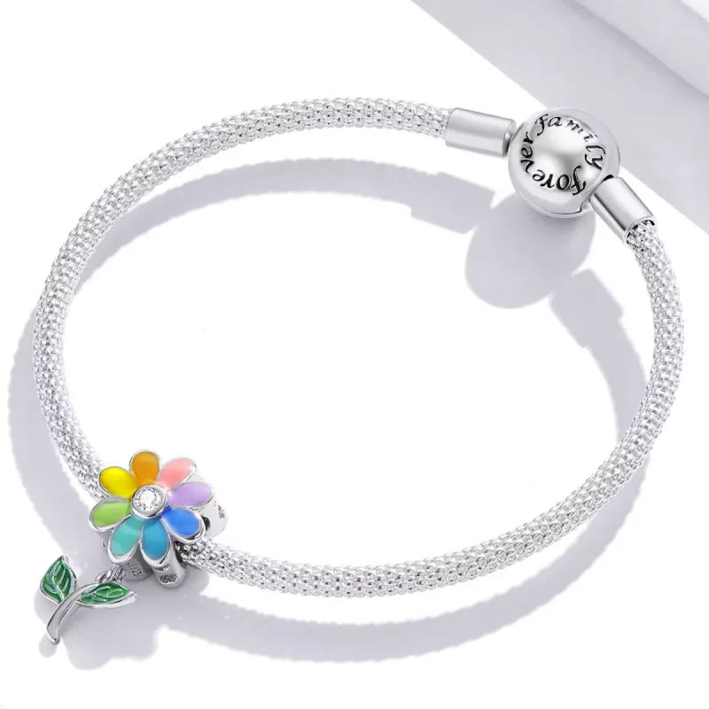 (imagen para) Encanto de girasol colorido estilo Pandora - SCC2088 - Ver 3