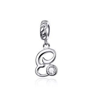 (imagen para) Encanto de letra E en plata estilo Pandora - SCC1183-E