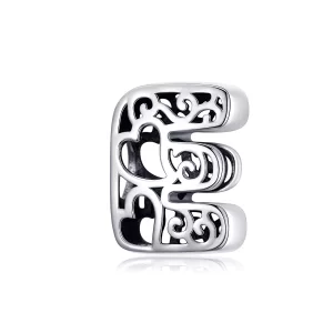 (imagen para) Encanto de letra E mágica de plata estilo Pandora - SCC1229-E