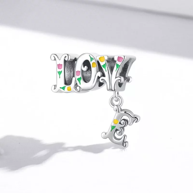 (imagen para) Encanto de letras tridimensionales de estilo Pandora - BSC518 - Ver 2