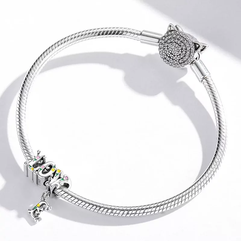 (imagen para) Encanto de letras tridimensionales de estilo Pandora - BSC518 - Ver 3