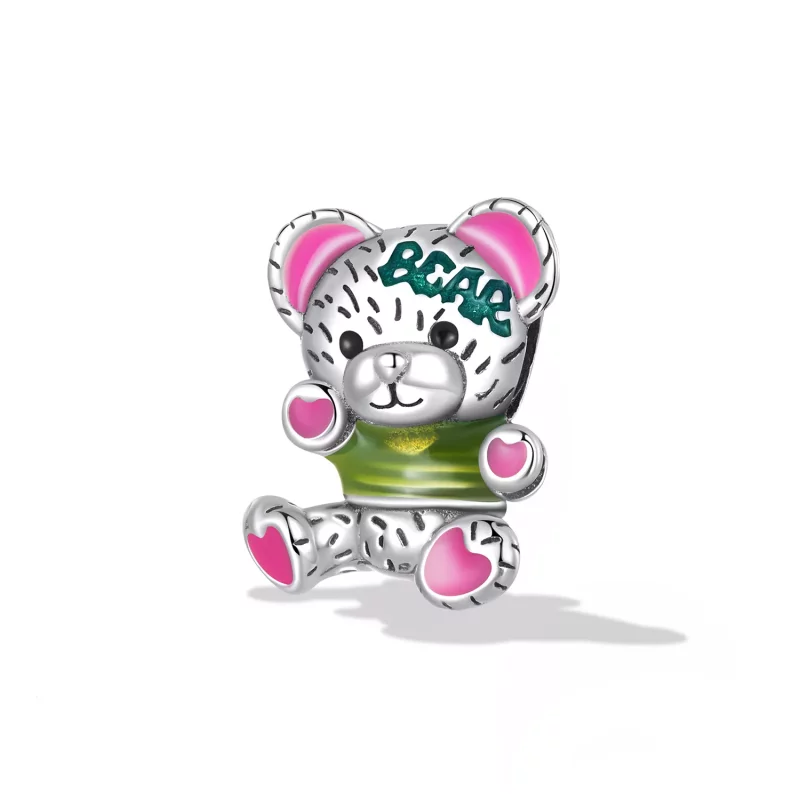(imagen para) Encanto de muñeca de osito estilo Pandora con colores neón - SCC2231 - Ver 2