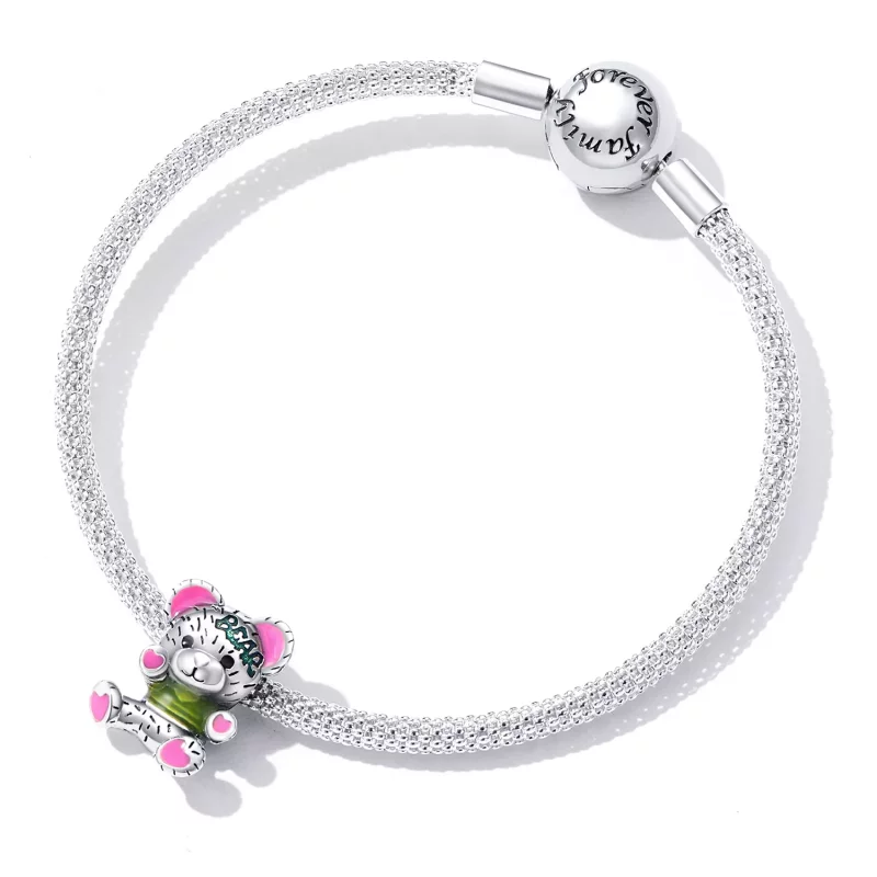 (imagen para) Encanto de muñeca de osito estilo Pandora con colores neón - SCC2231 - Ver 5