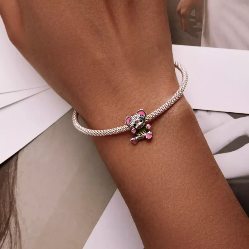 (imagen para) Encanto de muñeca de osito estilo Pandora con colores neón - SCC2231 - Ver 6