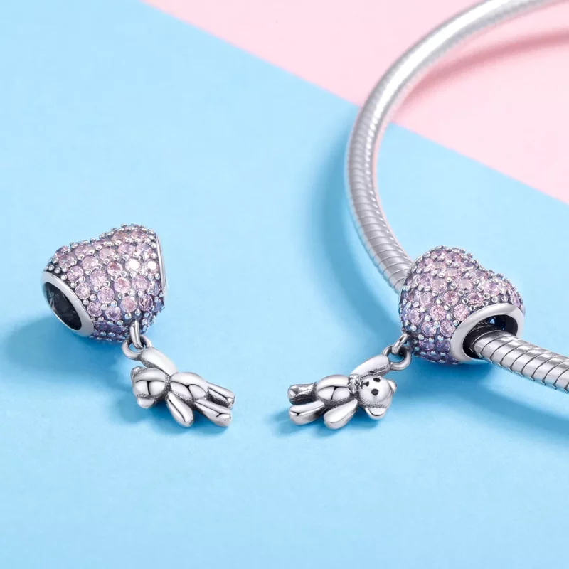 (imagen para) Encanto de Oso y Globo de Plata al estilo Pandora - SCC1054 - Ver 4